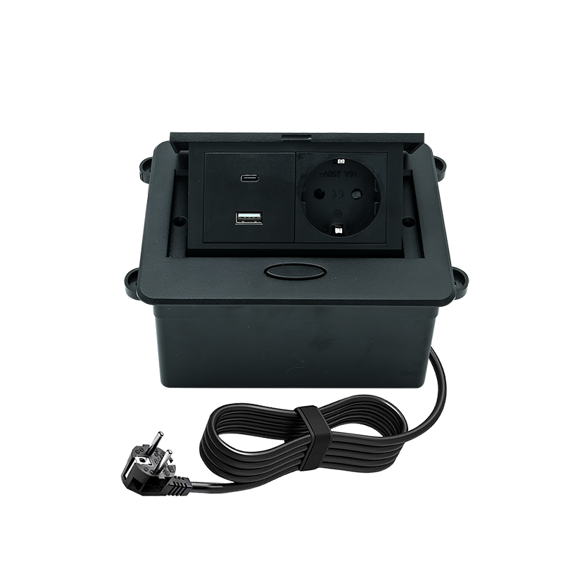 1XGerman Socket+1USB Type A+1USB Type C